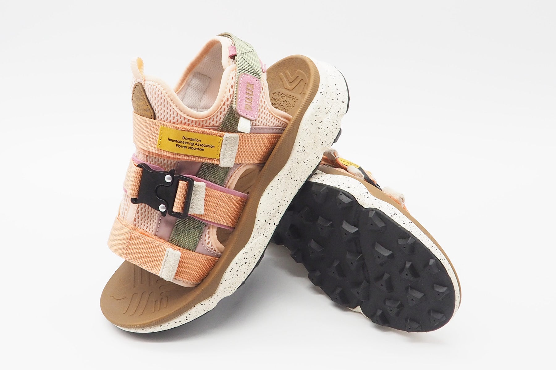 Damen Trekking-Sandale aus Mesh in Rosé, Grün, Pink & Grau Damen Sandalen Flower Mountain