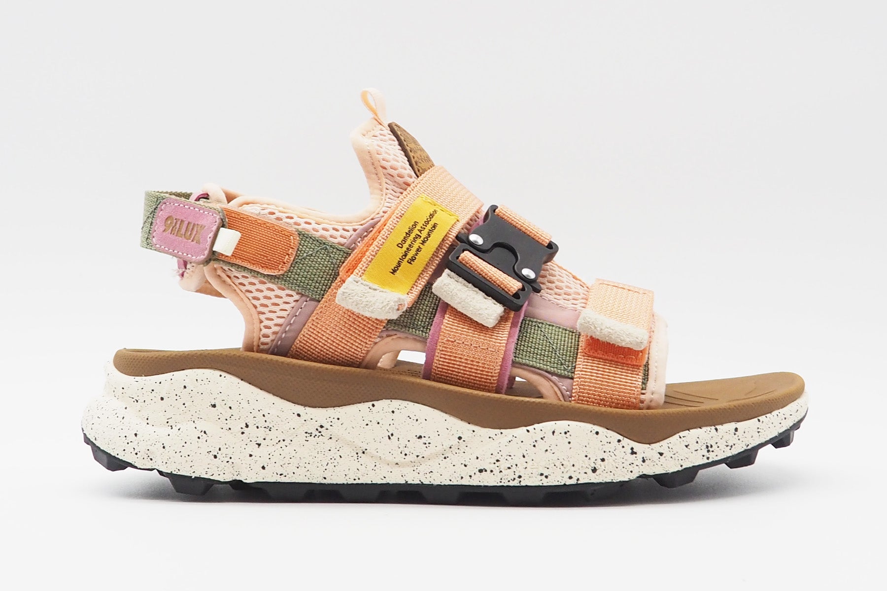 Damen Trekking-Sandale aus Mesh in Rosé, Grün, Pink & Grau Damen Sandalen Flower Mountain