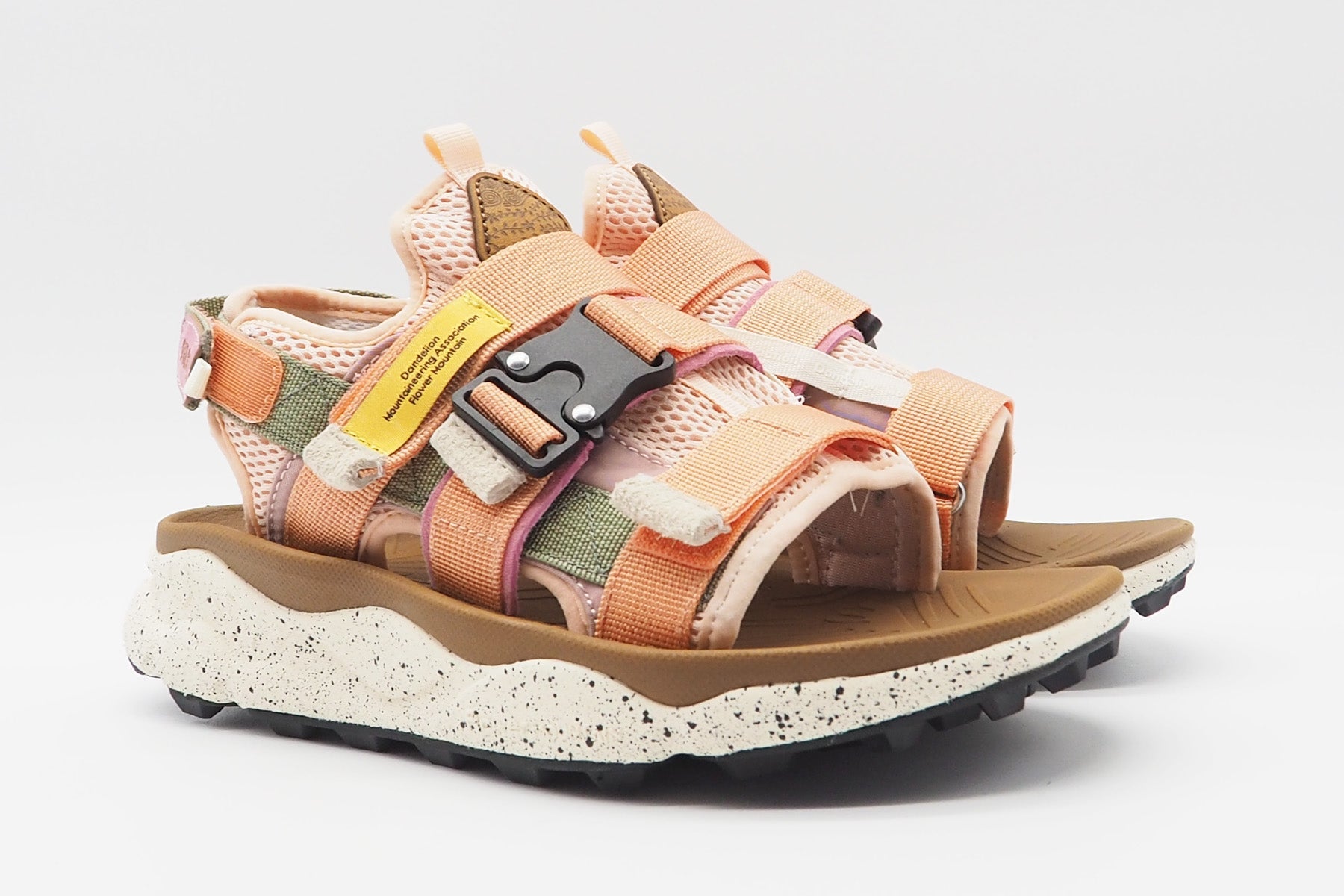 Damen Trekking-Sandale aus Mesh in Rosé, Grün, Pink & Grau Damen Sandalen Flower Mountain