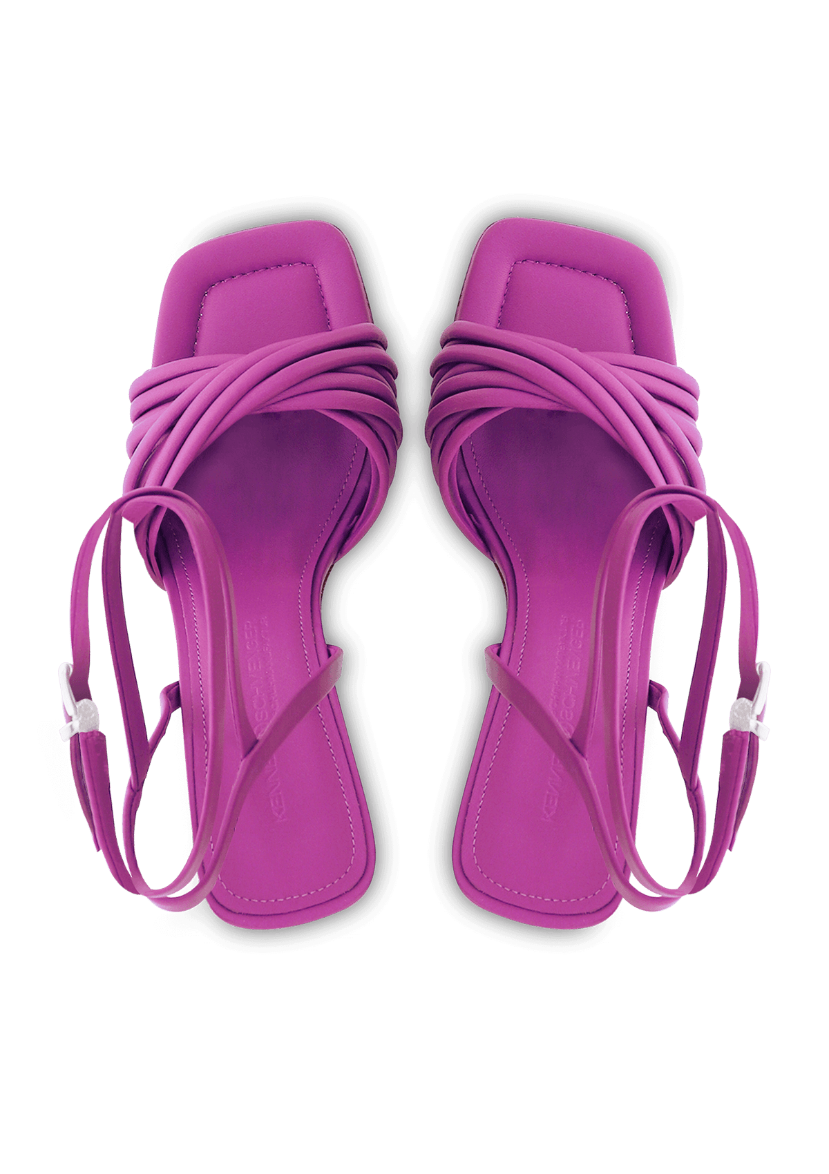 Edle Damen Absatz-Sandale aus Leder in Pink - Absatz 8,5cm Damen Sandalen Kennel & Schmenger