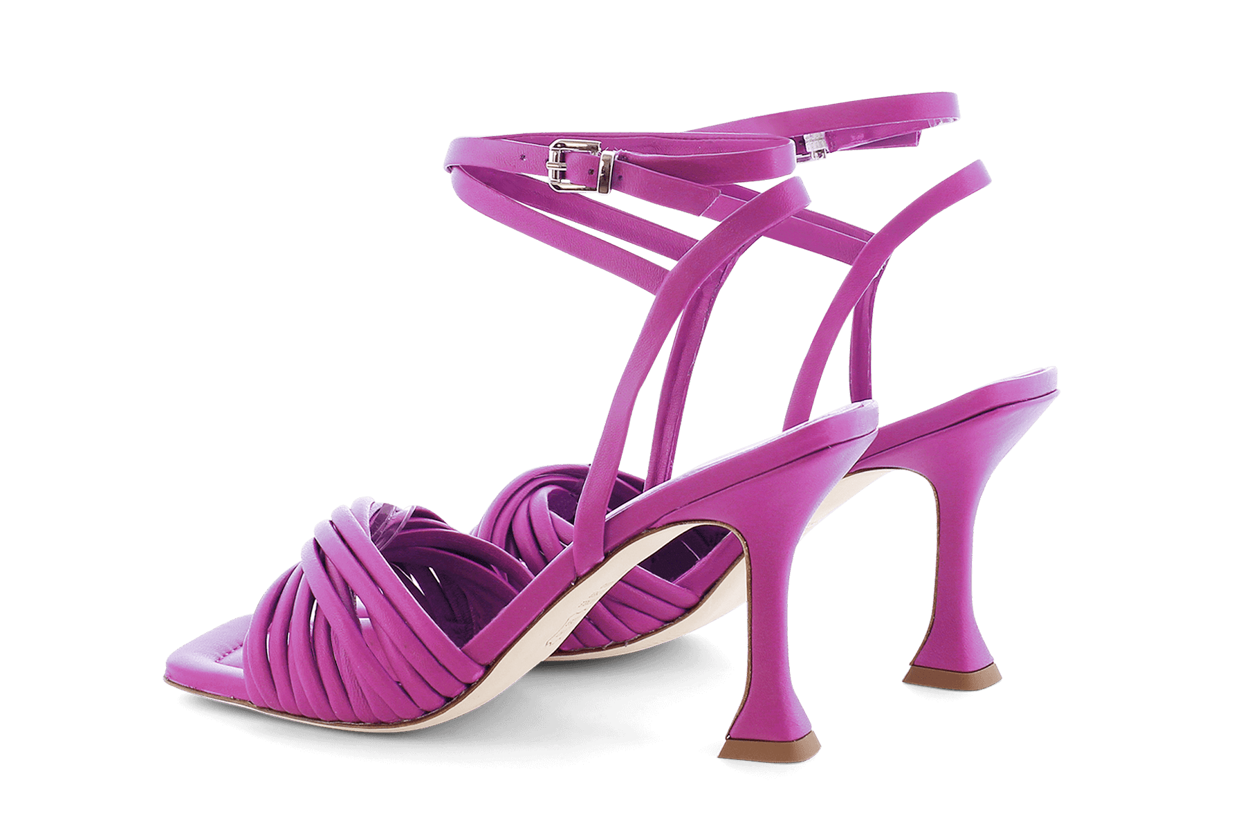 Edle Damen Absatz-Sandale aus Leder in Pink - Absatz 8,5cm Damen Sandalen Kennel & Schmenger