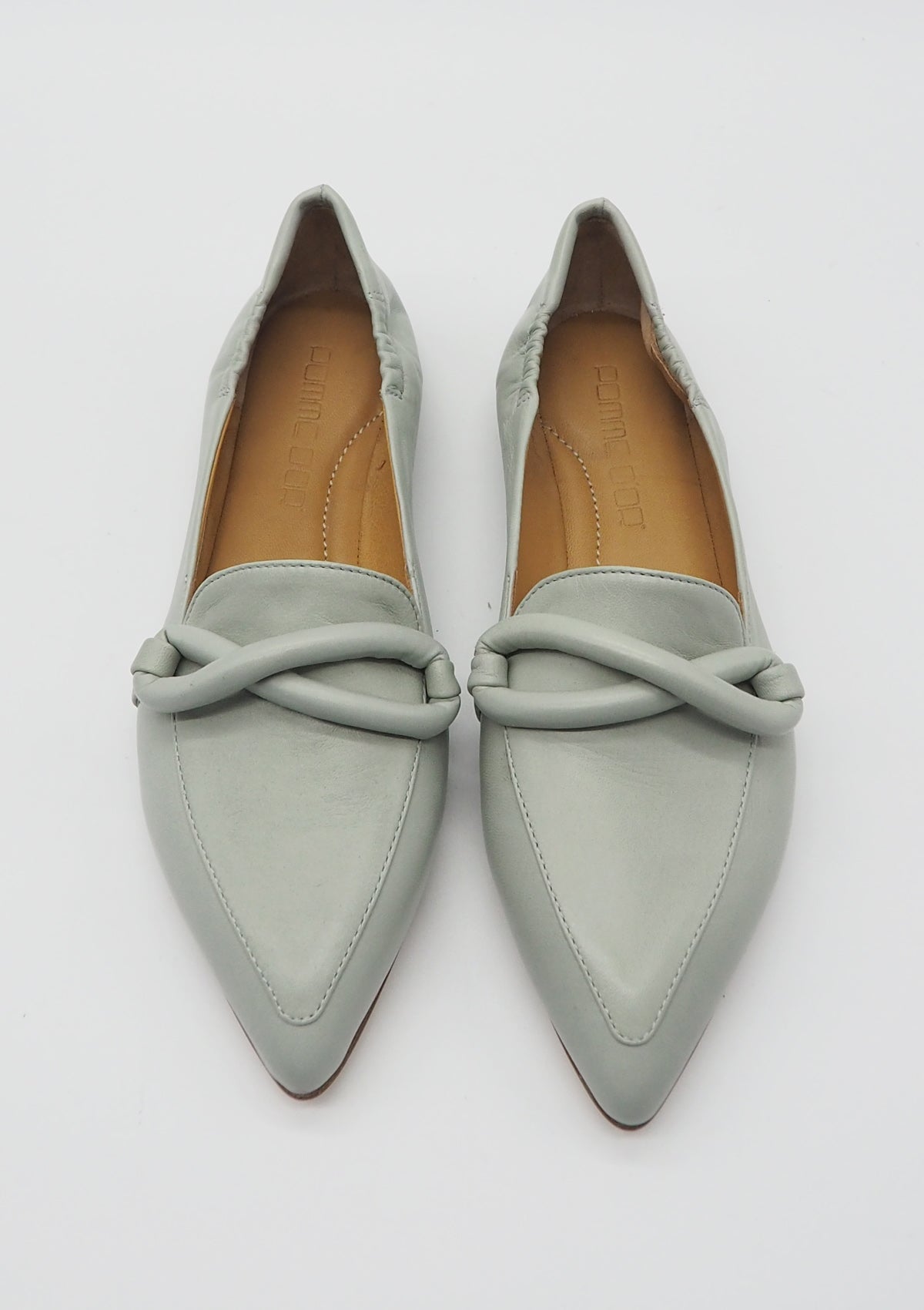 Edle Damen Ballerinas aus Glattleder in Mintgrün Damen Ballerinas Pomme D'or