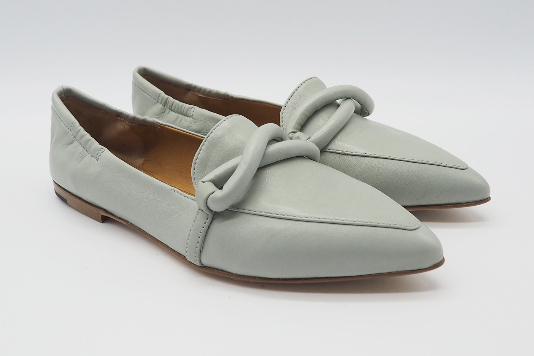 Edle Damen Ballerinas aus Glattleder in Mintgrün Damen Ballerinas Pomme D'or