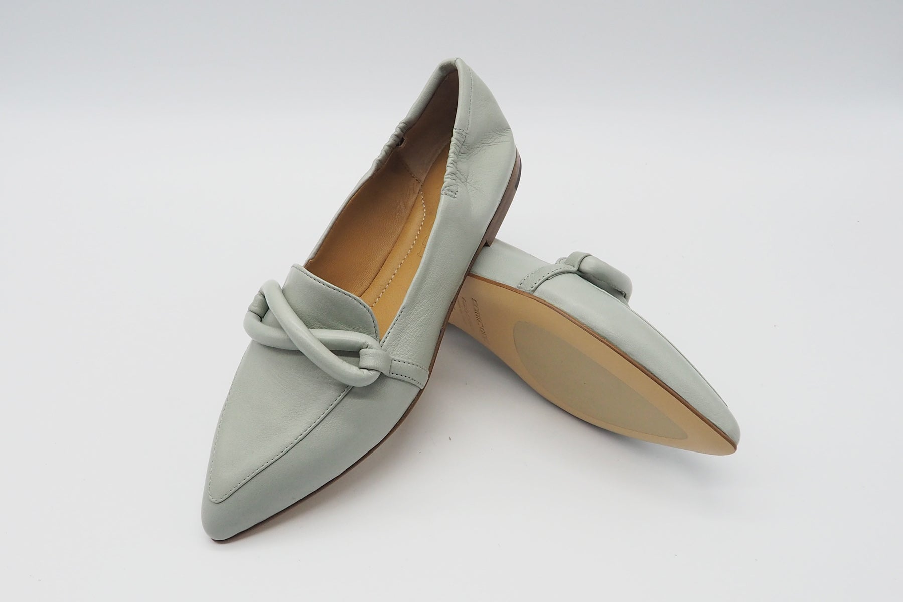 Edle Damen Ballerinas aus Glattleder in Mintgrün Damen Ballerinas Pomme D'or