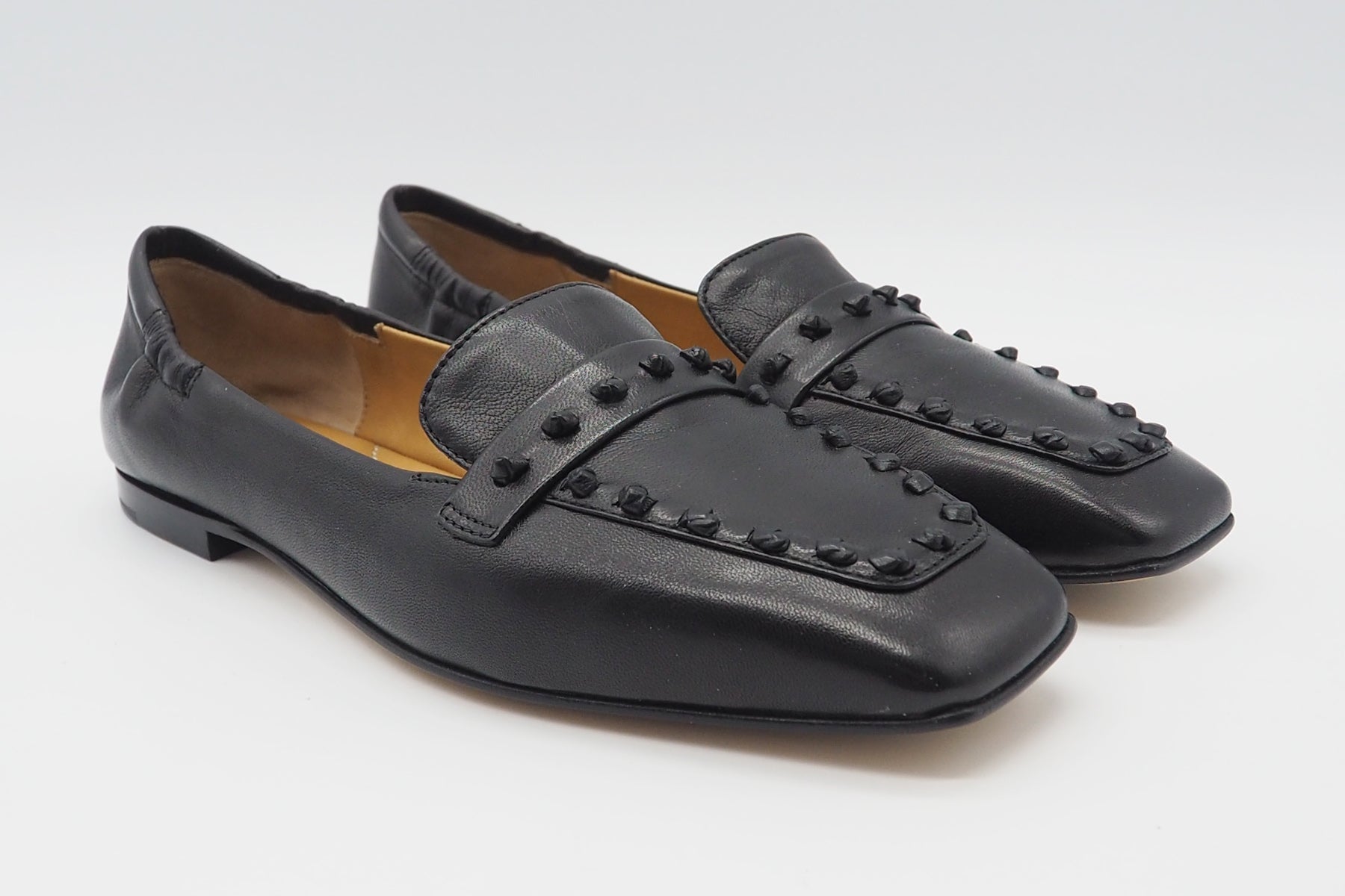 Edle Damen Ballerinas aus Glattleder in Schwarz Damen Ballerinas Pomme D'or