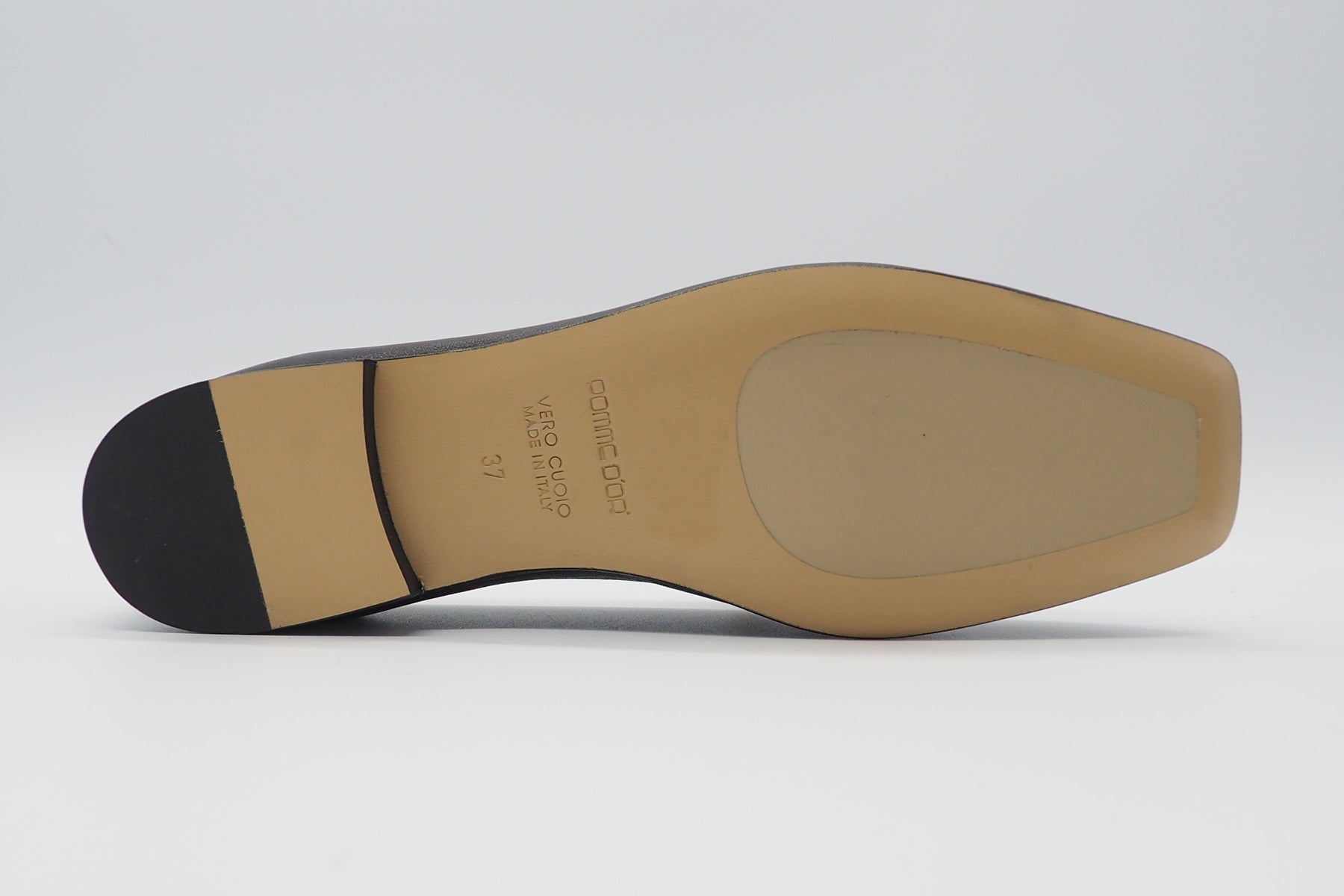 Edle Damen Ballerinas aus Glattleder in Schwarz Damen Ballerinas Pomme D'or