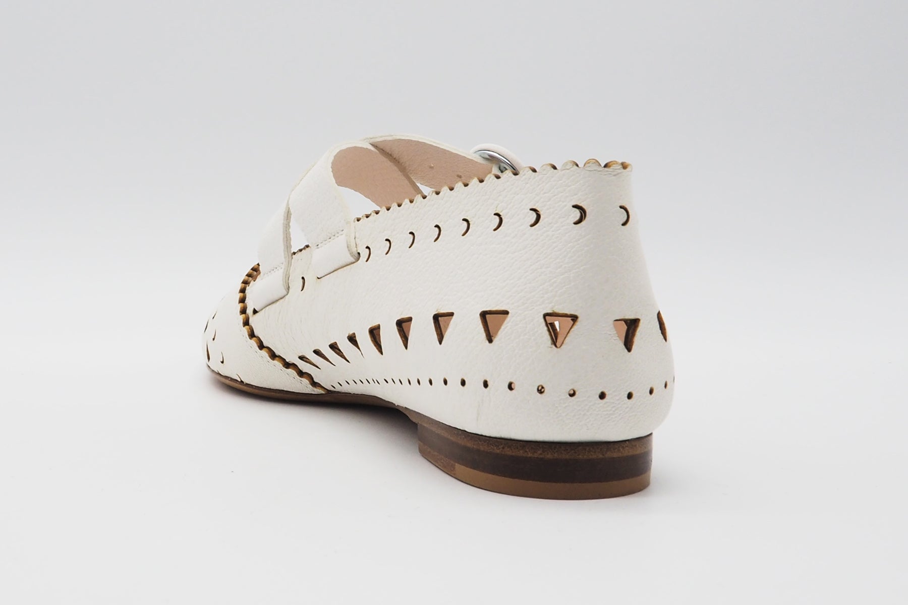 Edle Damen Ballerinas aus Glattleder in Weiß - Nagur Damen Ballerinas Fauzian Jeunesse