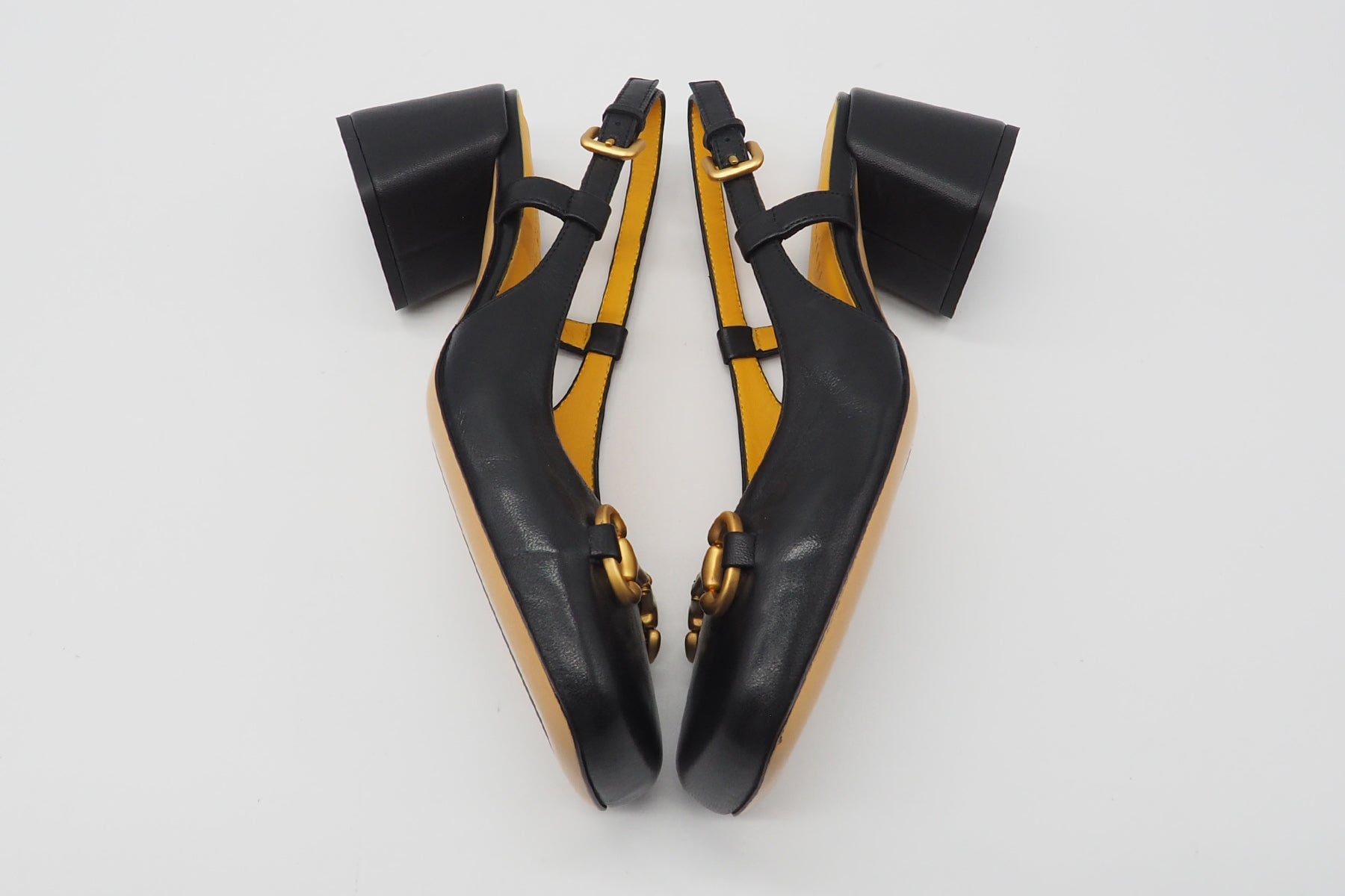 Edle Damen Slings aus Leder in Schwarz mit Trense - Absatz 6cm -Tania Damen Pumps & Slings Mara Bini