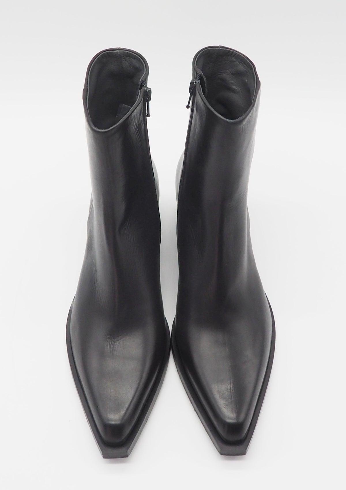 Edle Damen Stiefelette aus Leder in Schwarz - Absatz 5cm Damen Stiefeletten Fruit