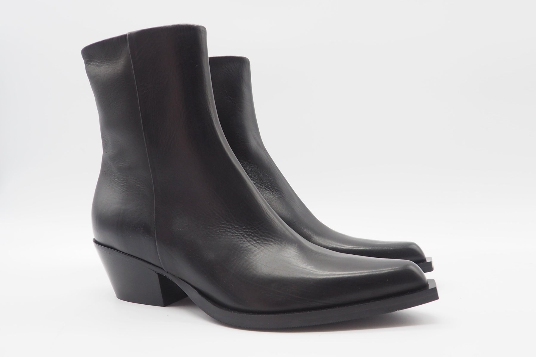 Edle Damen Stiefelette aus Leder in Schwarz - Absatz 5cm Damen Stiefeletten Fruit