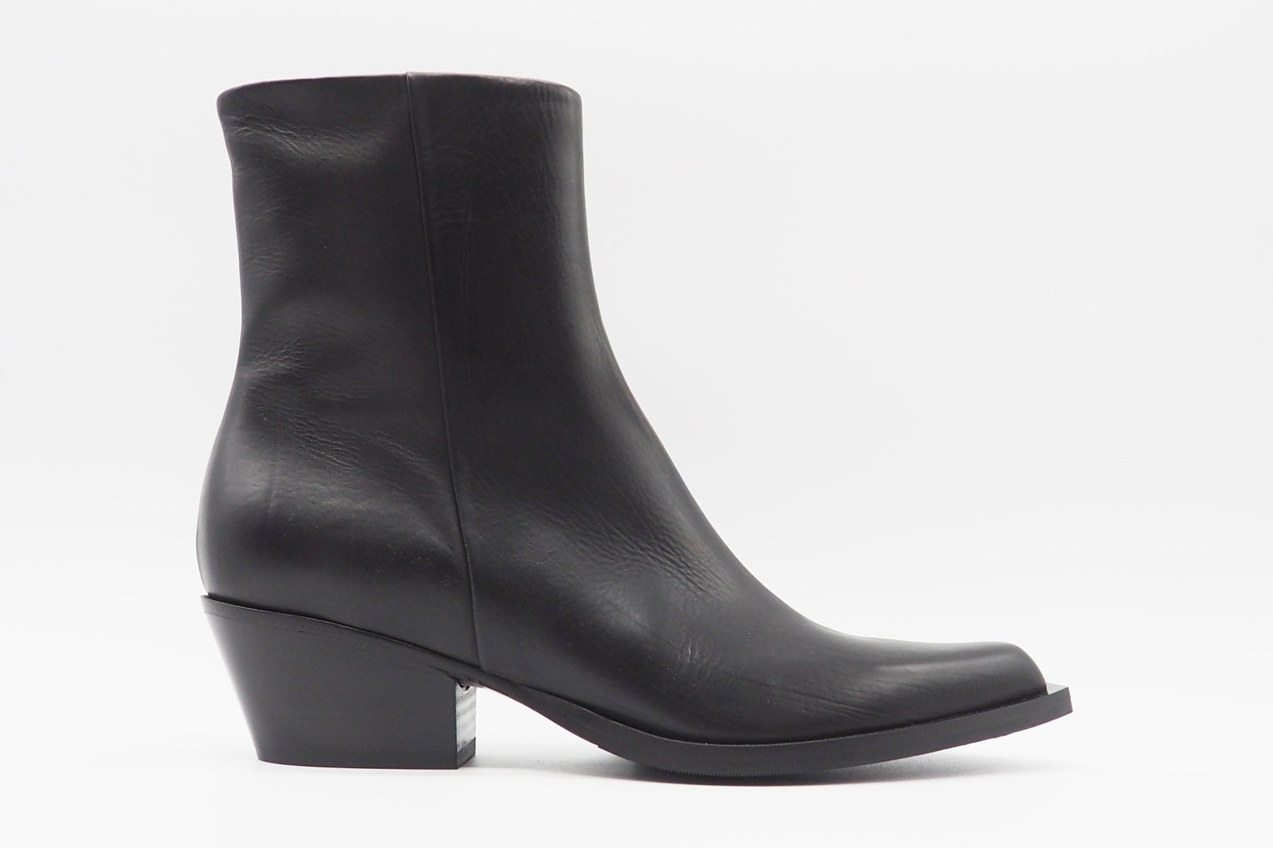 Edle Damen Stiefelette aus Leder in Schwarz - Absatz 5cm Damen Stiefeletten Fruit