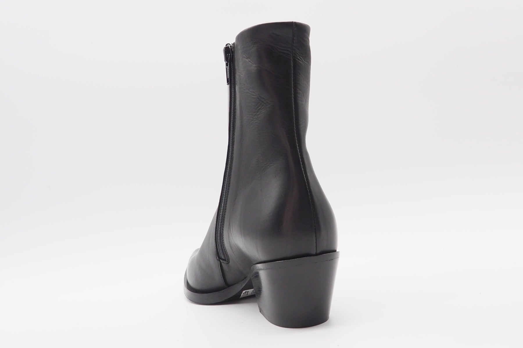 Edle Damen Stiefelette aus Leder in Schwarz - Absatz 5cm Damen Stiefeletten Fruit