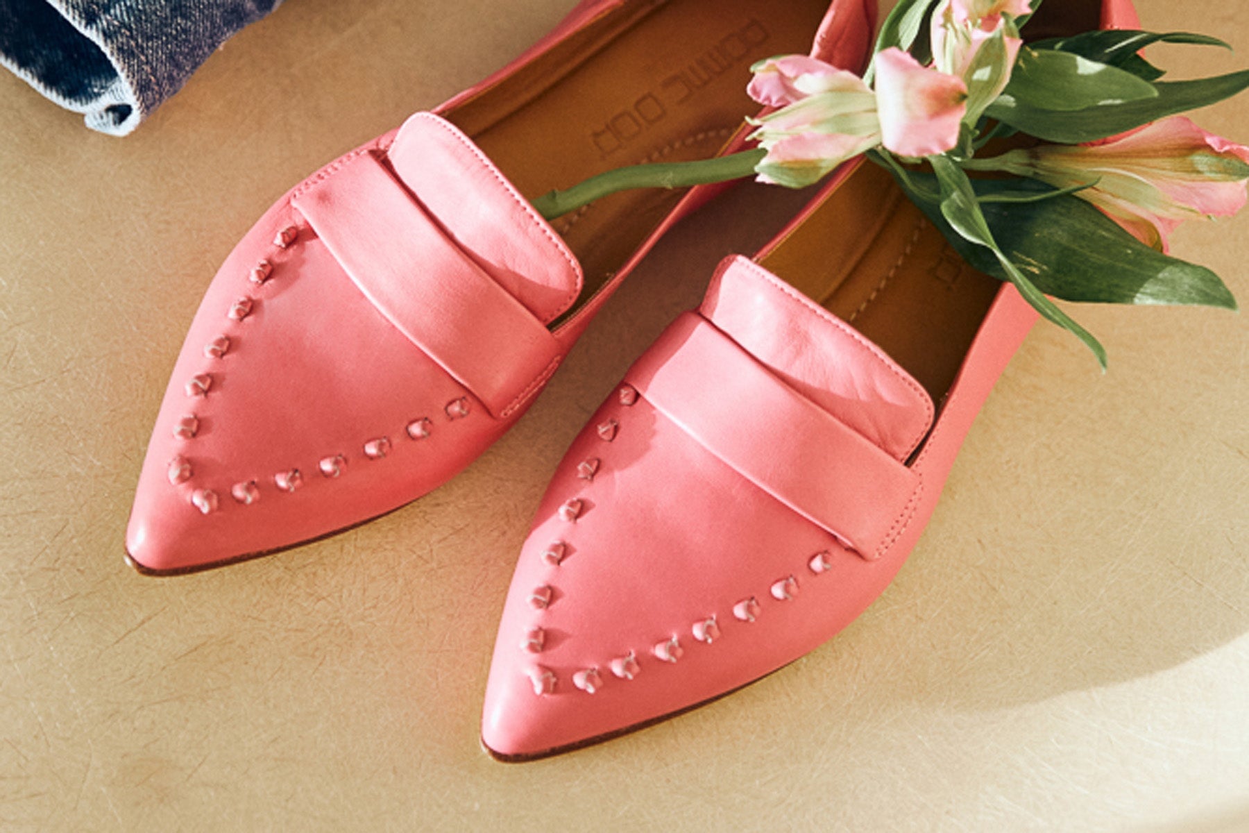 Elegante Damen Loafer aus Glattleder in Bubble Gum Pink Damen Loafers & Schnürer Pomme D'or