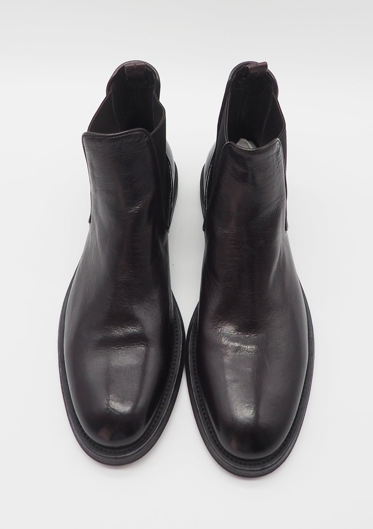 Elegante Herren Chelsea-Stiefelette aus Leder in Aubergine - Absatz 2cm Herren Stiefeletten Pantanetti