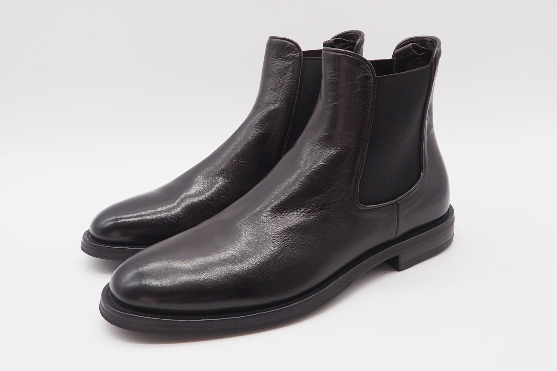 Elegante Herren Chelsea-Stiefelette aus Leder in Aubergine - Absatz 2cm Herren Stiefeletten Pantanetti