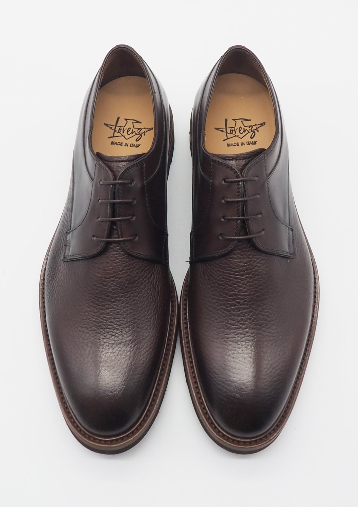 Eleganter Herren Schnürschuh aus Hirschleder in Dunkelbraun Herren Klassik modern Lorenzi