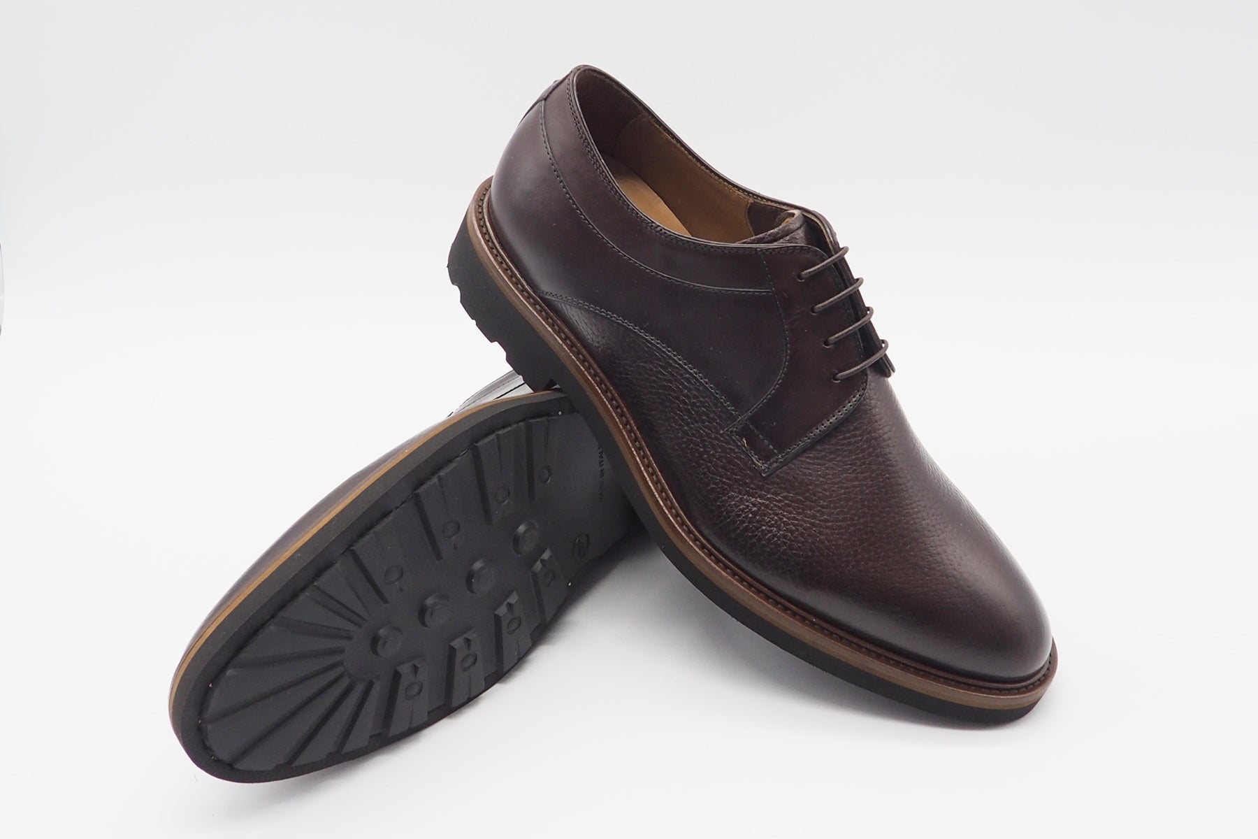 Eleganter Herren Schnürschuh aus Hirschleder in Dunkelbraun Herren Klassik modern Lorenzi