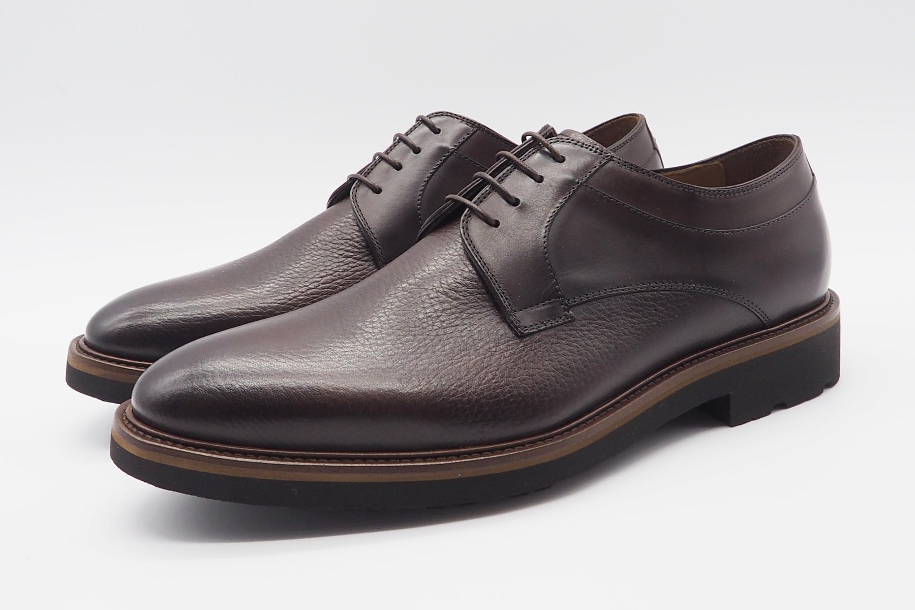 Eleganter Herren Schnürschuh aus Hirschleder in Dunkelbraun Herren Klassik modern Lorenzi