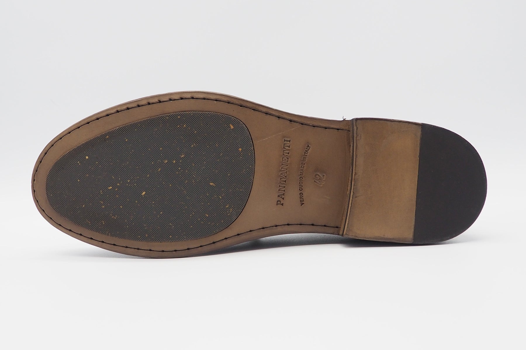 Eleganter Herren Slipper aus Leder in Tabak - Pennyloafer Herren Loafers & Slipper Pantanetti