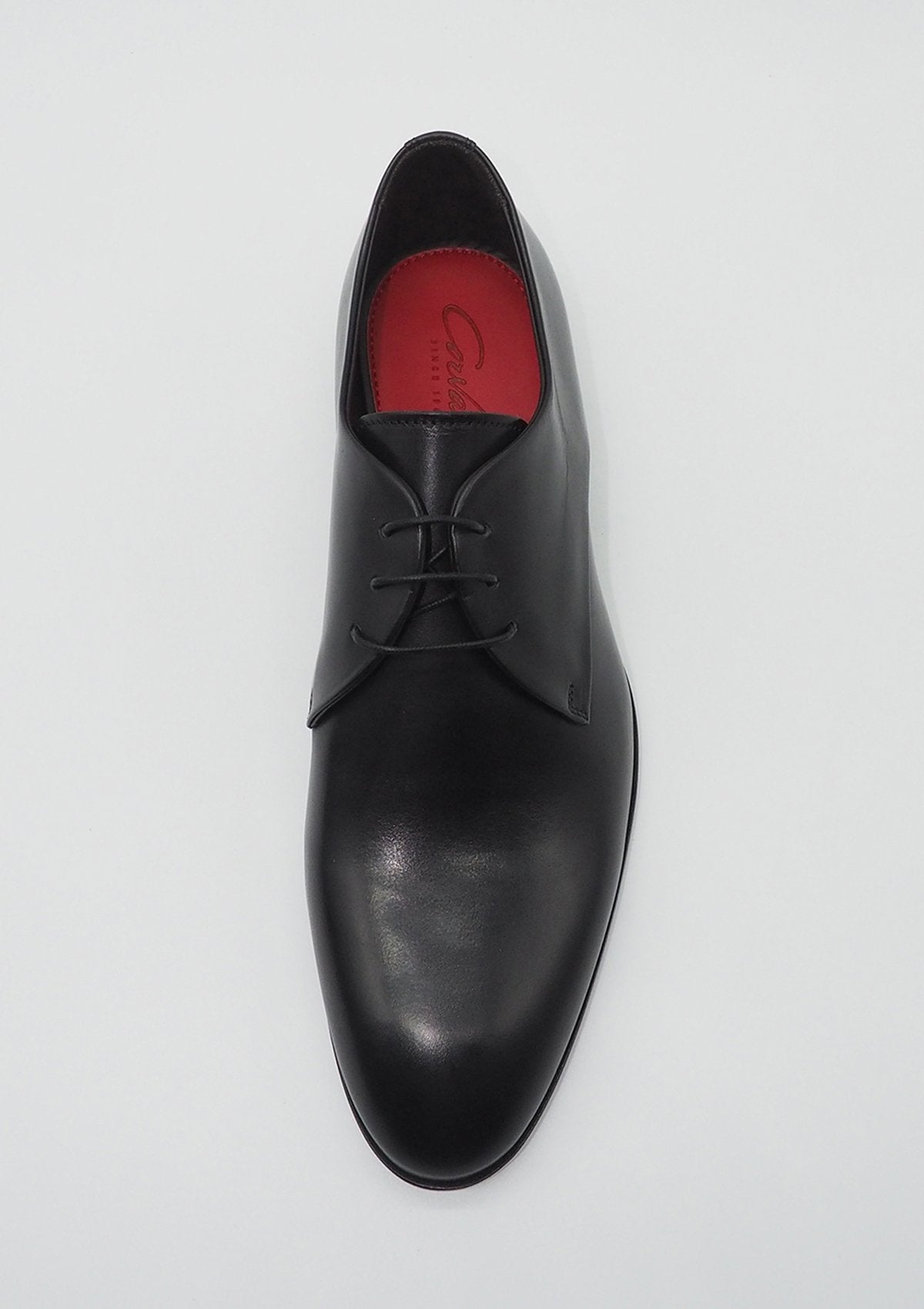 Eleganter Herrenschnürschuh aus Nappaleder mit Ledersohle in Schwarz Herren Klassik modern Corvari