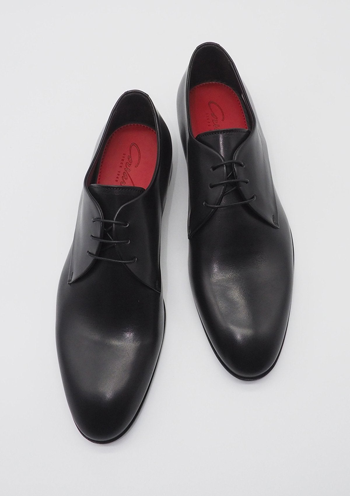 Eleganter Herrenschnürschuh aus Nappaleder mit Ledersohle in Schwarz Herren Klassik modern Corvari