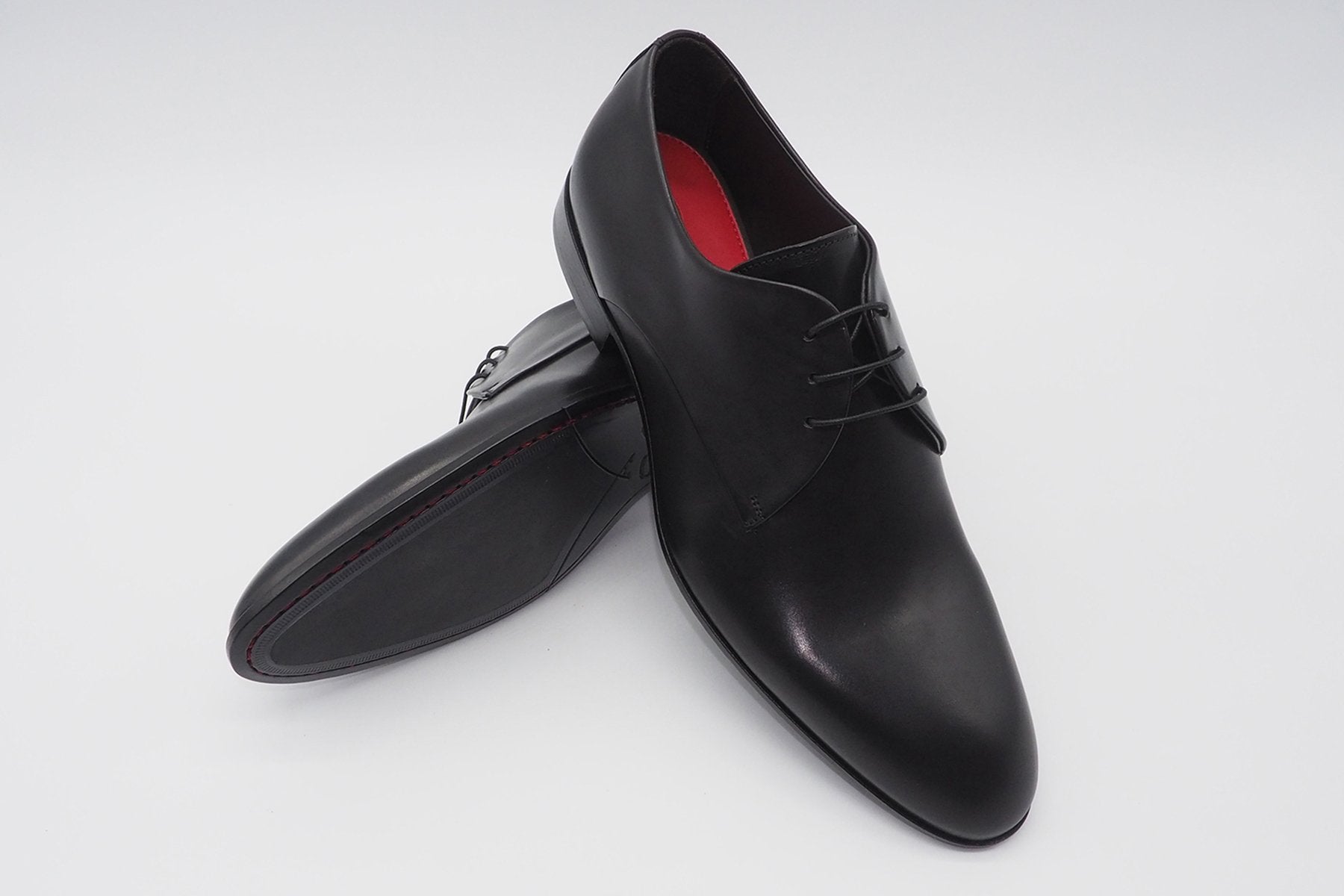 Eleganter Herrenschnürschuh aus Nappaleder mit Ledersohle in Schwarz Herren Klassik modern Corvari