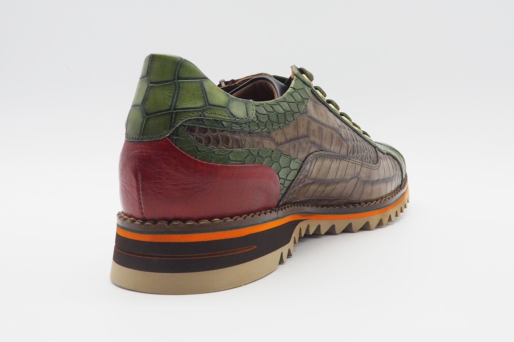 Extravaganter Herren Sneaker aus bedrucktem Leder in Multicolor Herren Sneaker Lorenzi