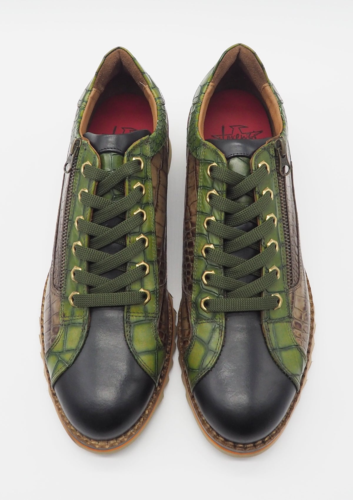 Extravaganter Herren Sneaker aus bedrucktem Leder in Multicolor Herren Sneaker Lorenzi