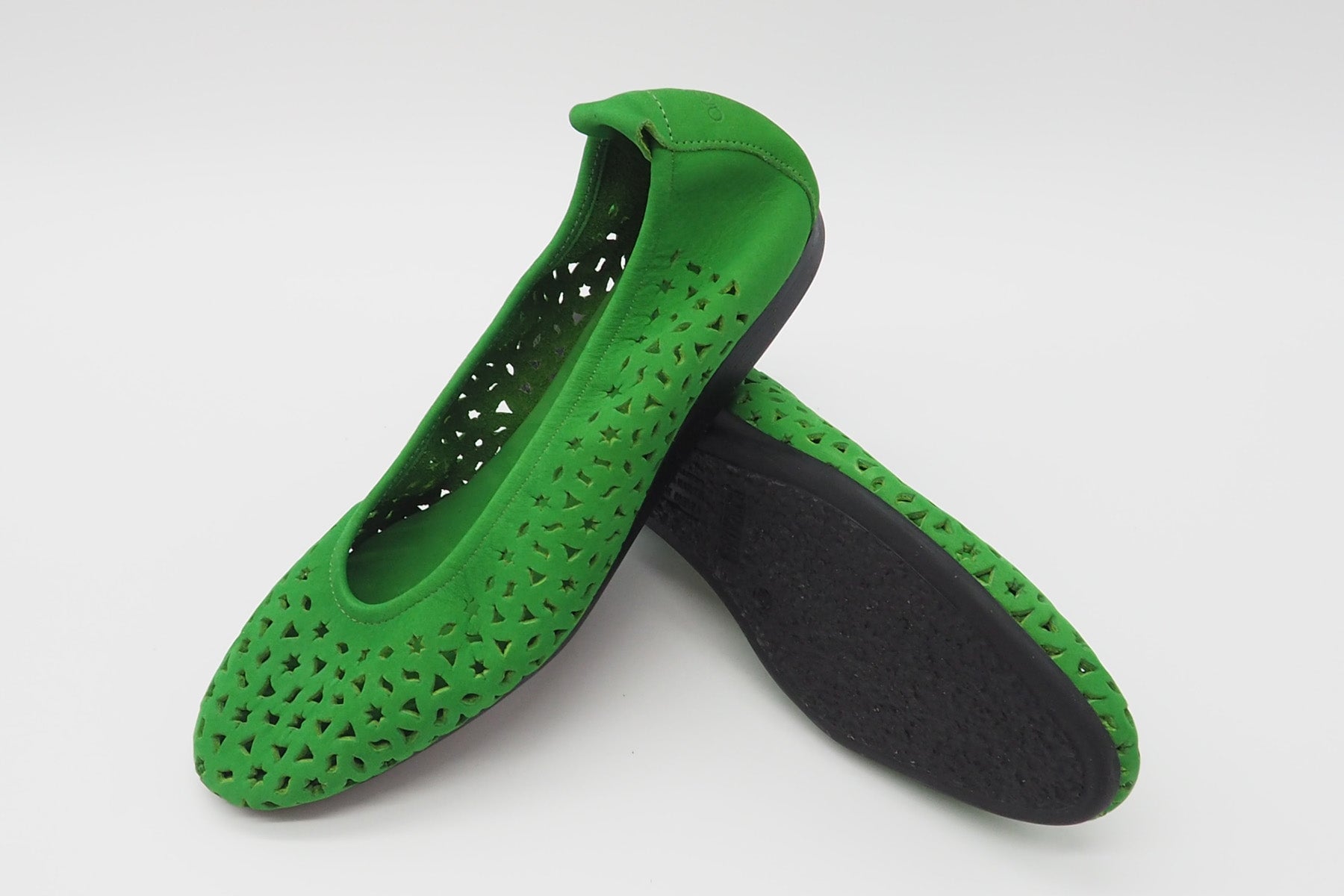 Feine Damen Ballerina aus Nubukleder in Grün - Lilly Damen Ballerinas Arche