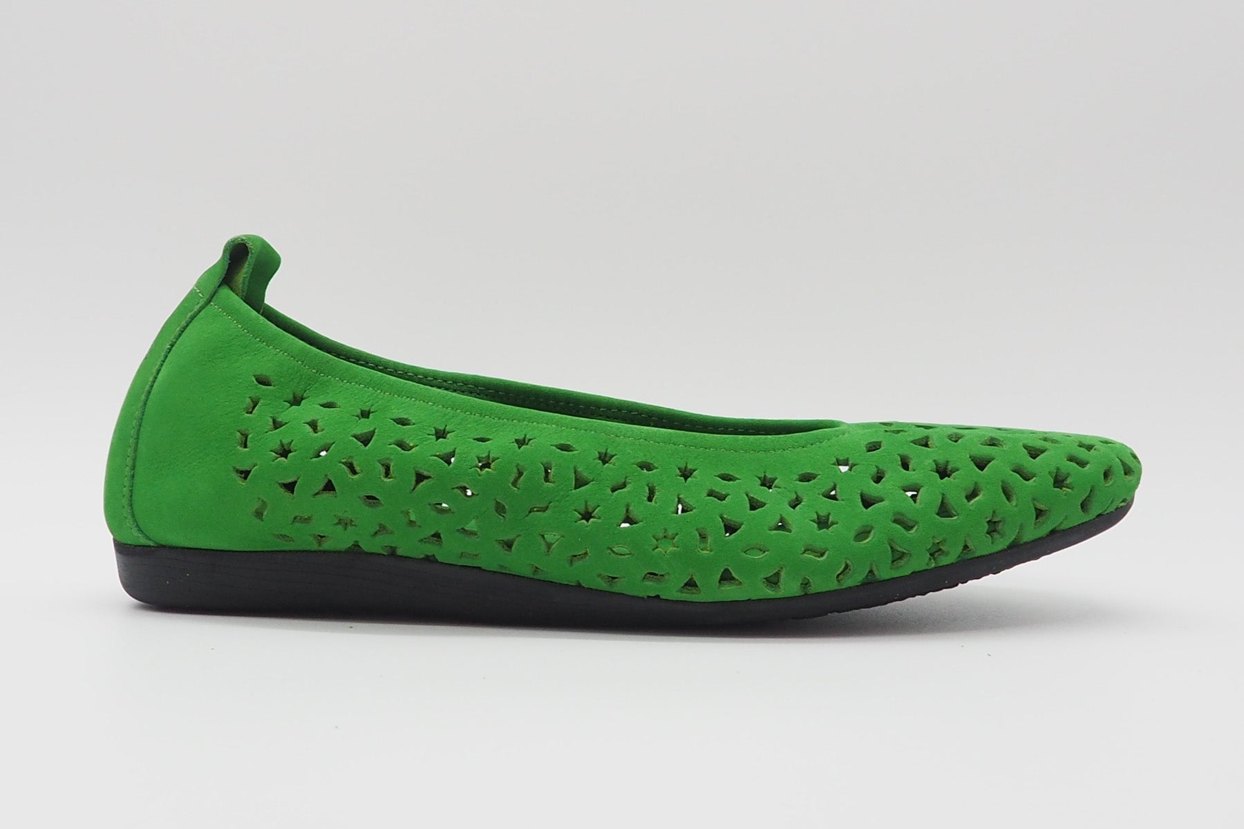 Feine Damen Ballerina aus Nubukleder in Grün - Lilly Damen Ballerinas Arche