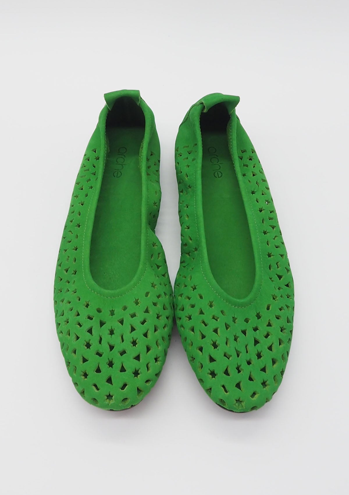 Feine Damen Ballerina aus Nubukleder in Grün - Lilly Damen Ballerinas Arche