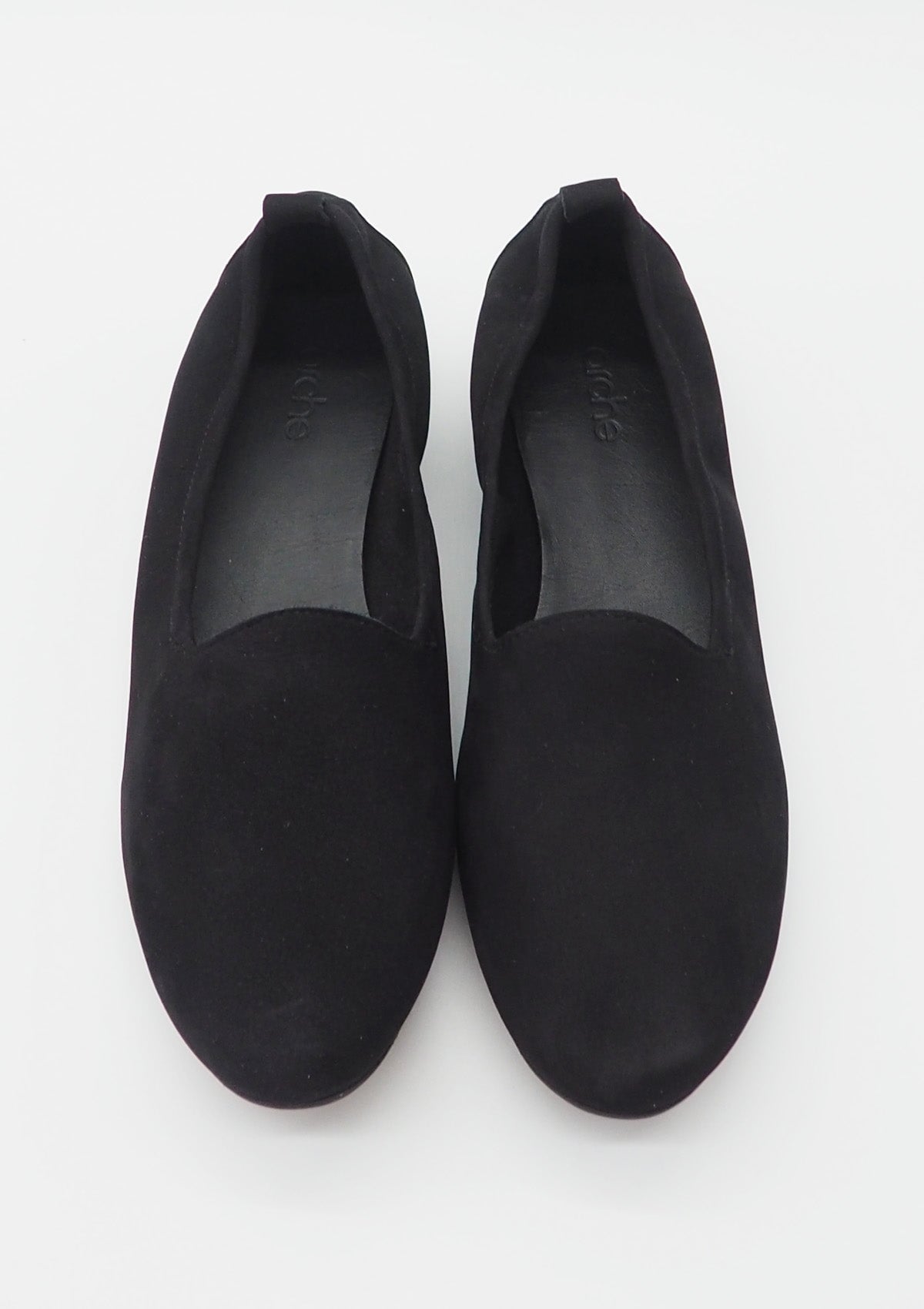 Feine Damen Ballerina aus Nubukleder in Schwarz - Ninolo Damen Ballerinas Arche