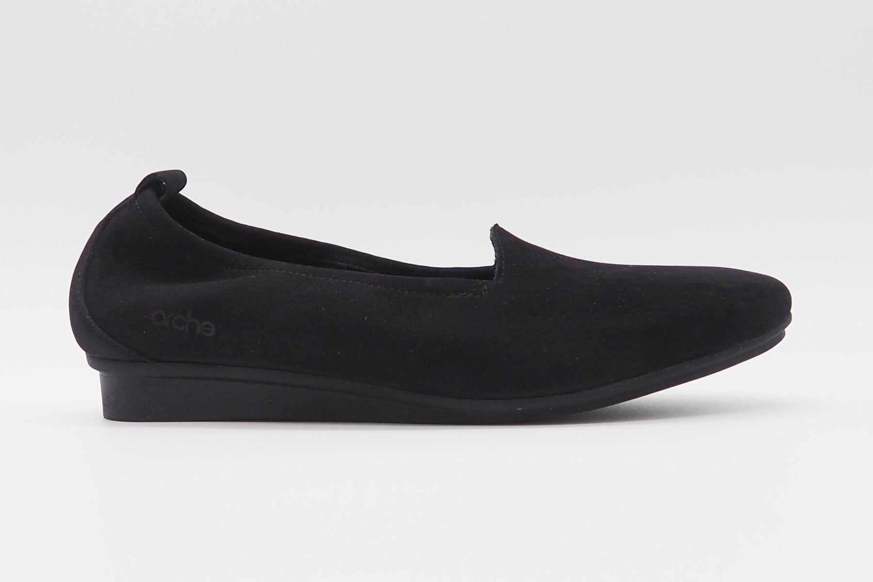 Feine Damen Ballerina aus Nubukleder in Schwarz - Ninolo Damen Ballerinas Arche