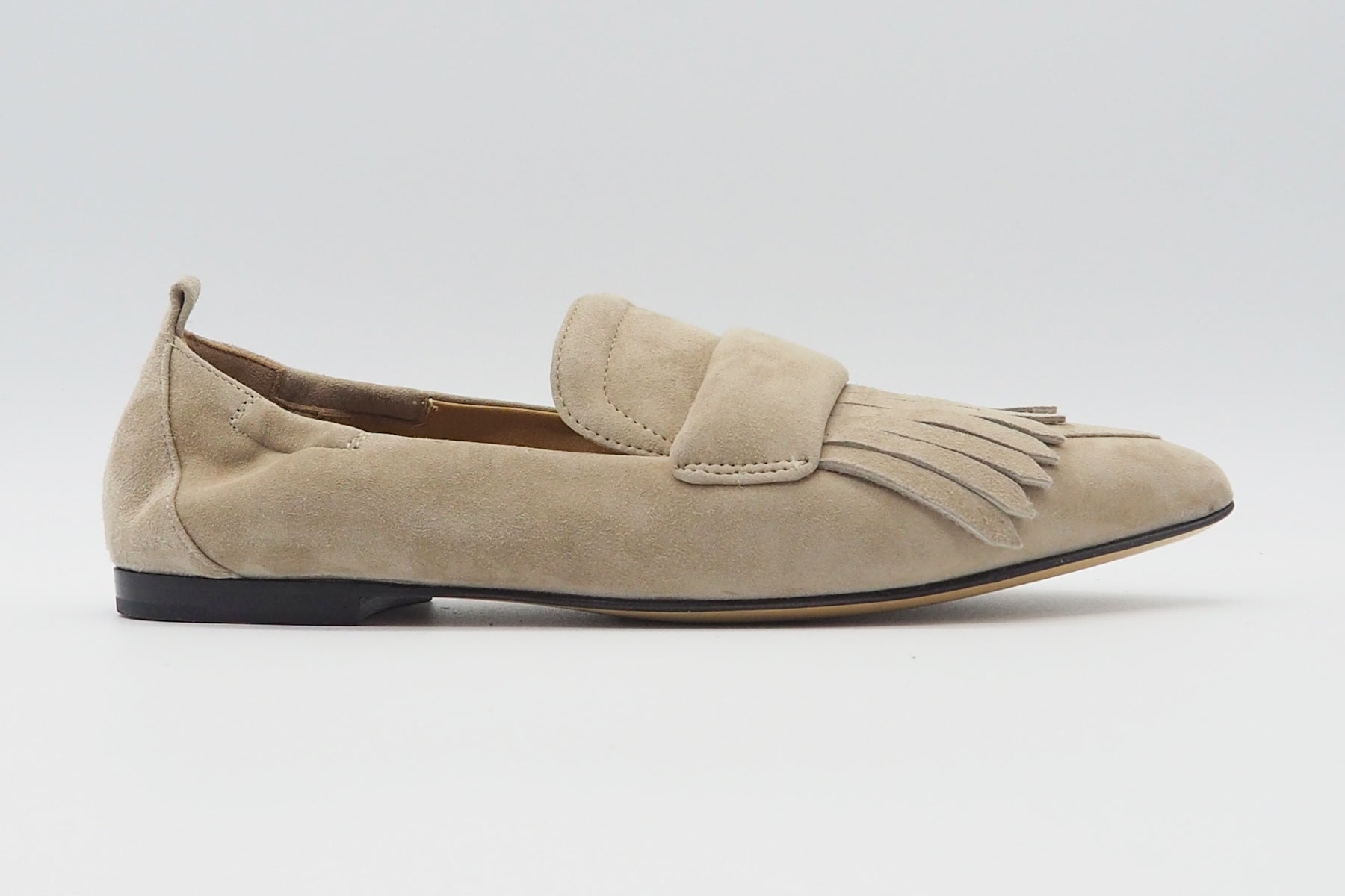 Feine Damen Loafer aus Veloursleder in Sand Damen Loafers & Schnürer Pomme D'or