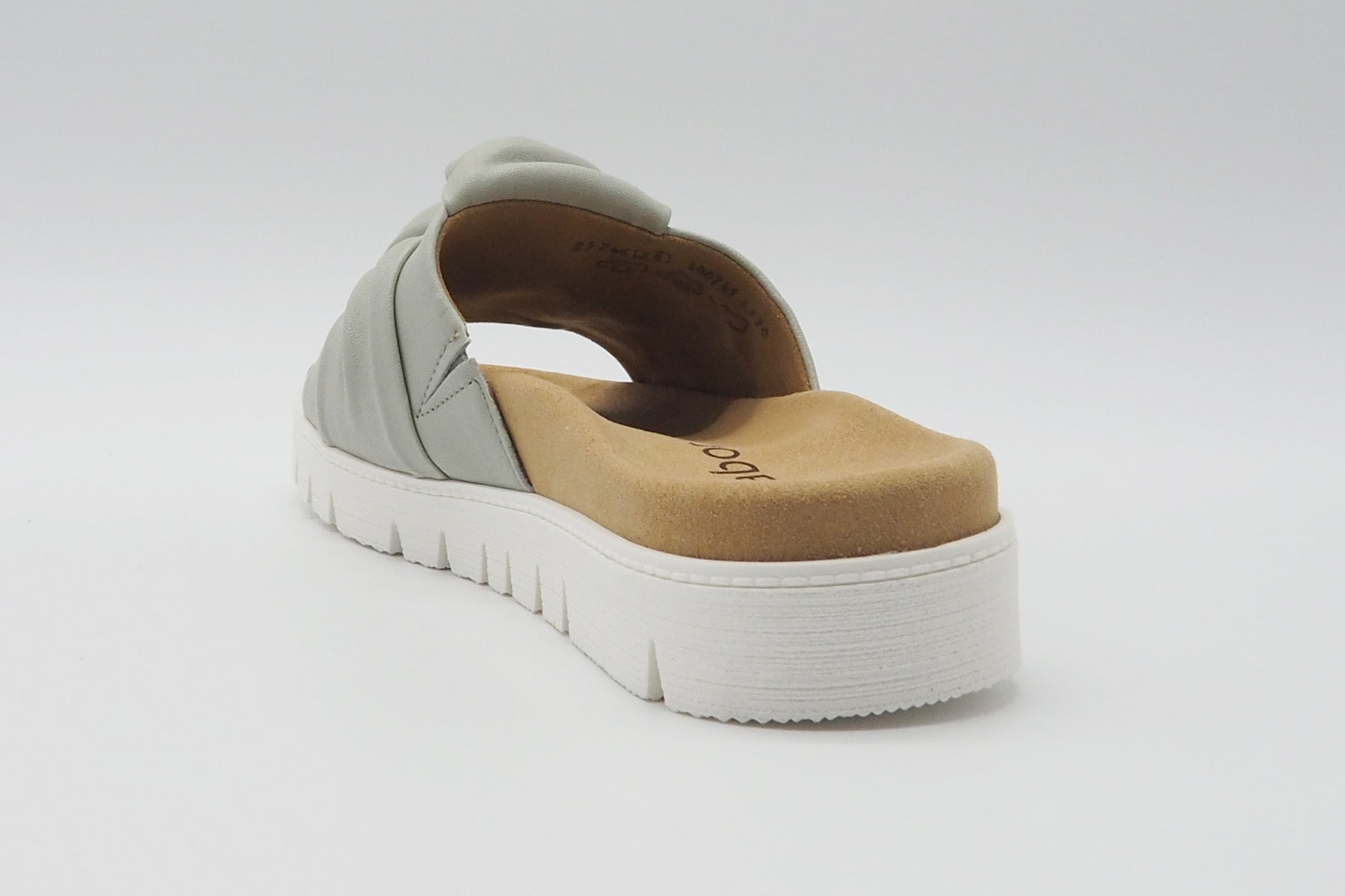 Feine Damen Pantoffel aus Glattleder in Salbei - Absatz 3,5cm Damen Mules & Sabots Gabor