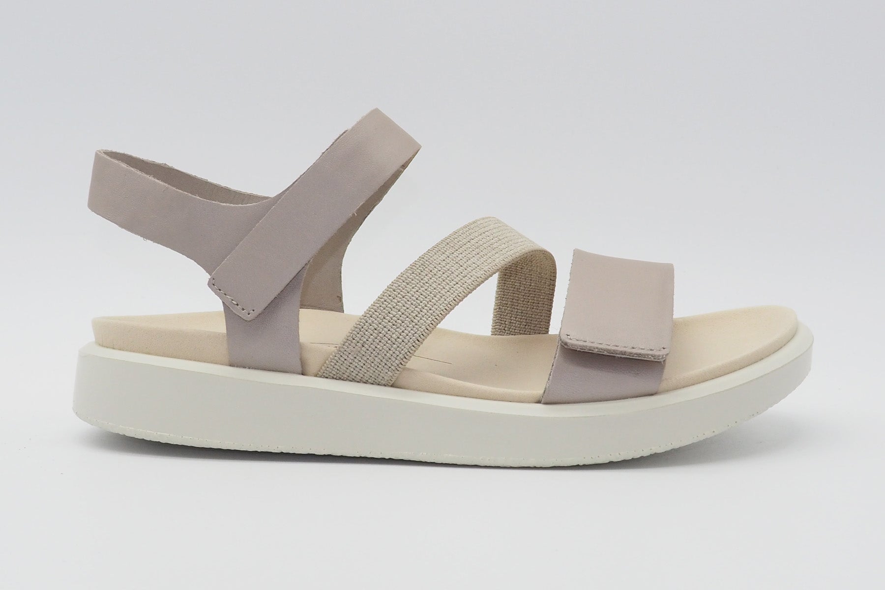 Feine Damen Sandale aus Metallicleder in Rosé - Absatz 2cm Damen Sandalen Ecco