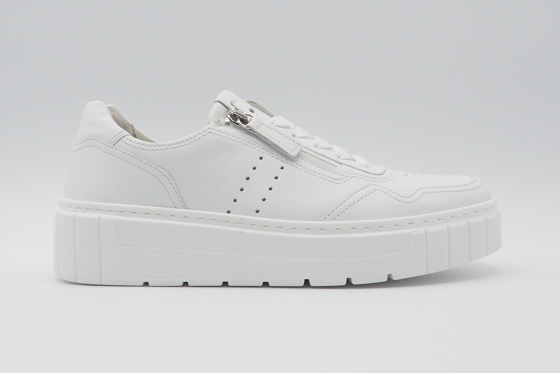 Feine Damen Sneaker aus Glattleder in Weiß - Absatz 3,5cm Damen Sneaker Gabor