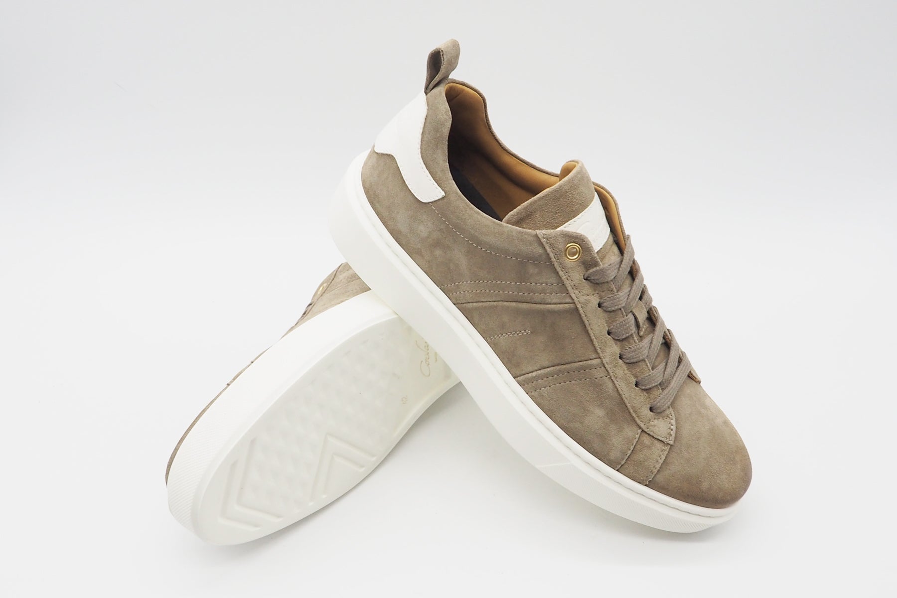 Feiner Herren Sneaker aus Veloursleder in Sand - 1983 Herren Sneaker Corvari