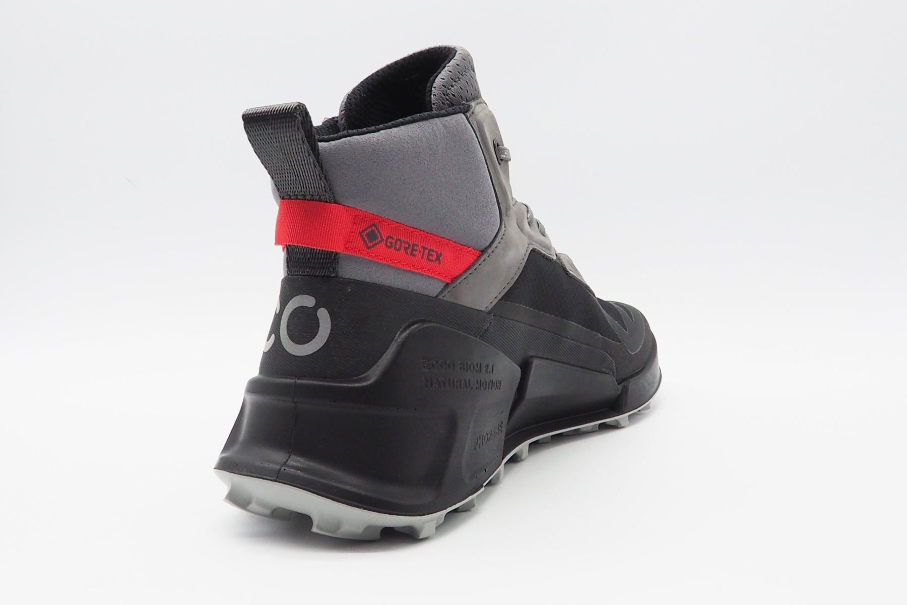 Herren Hightop-Sneaker aus Mesh & Nubukleder in Schwarz & Grau - Wasserdicht - Outdoor Herren Sneaker Ecco