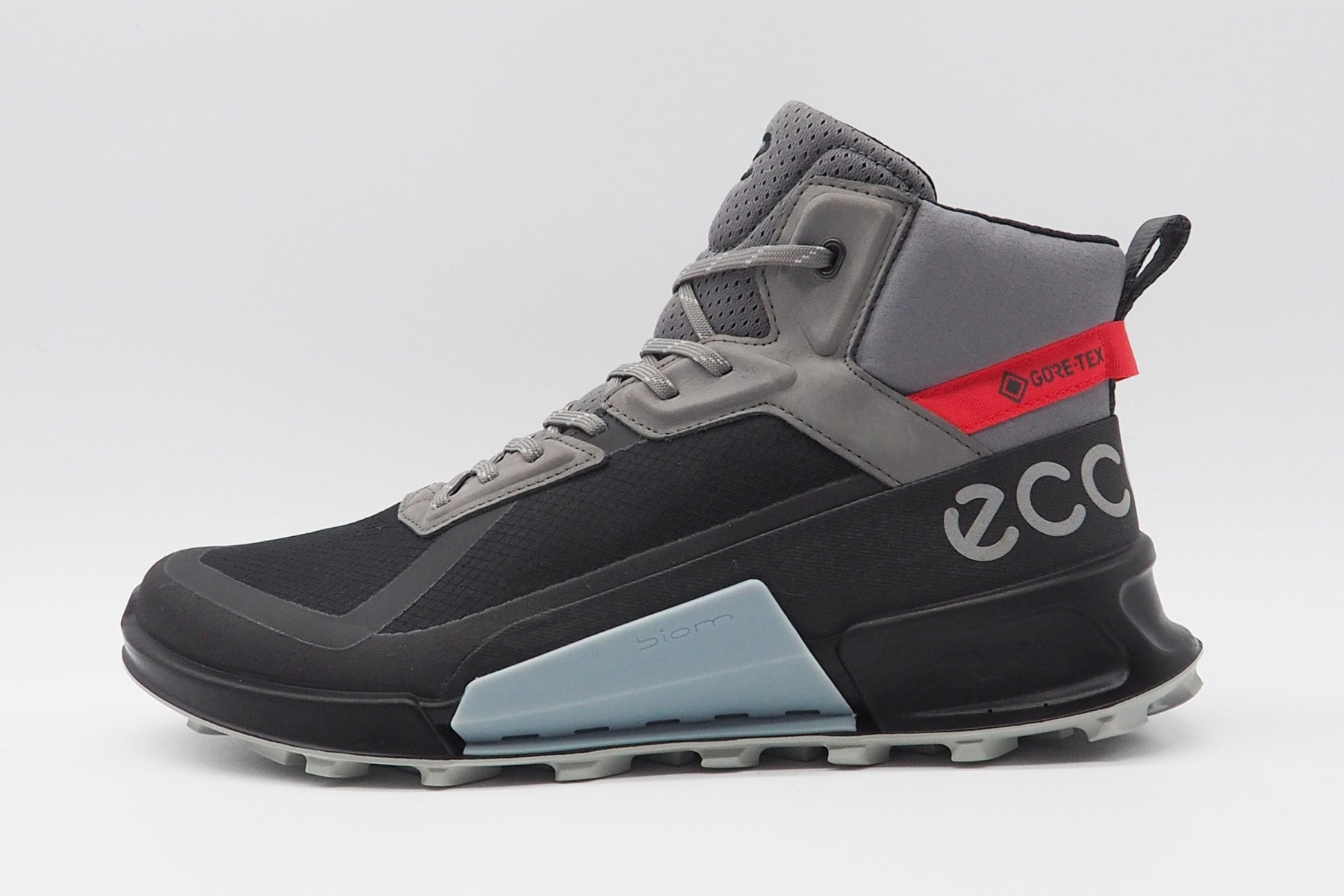 Herren Hightop-Sneaker aus Mesh & Nubukleder in Schwarz & Grau - Wasserdicht - Outdoor Herren Sneaker Ecco