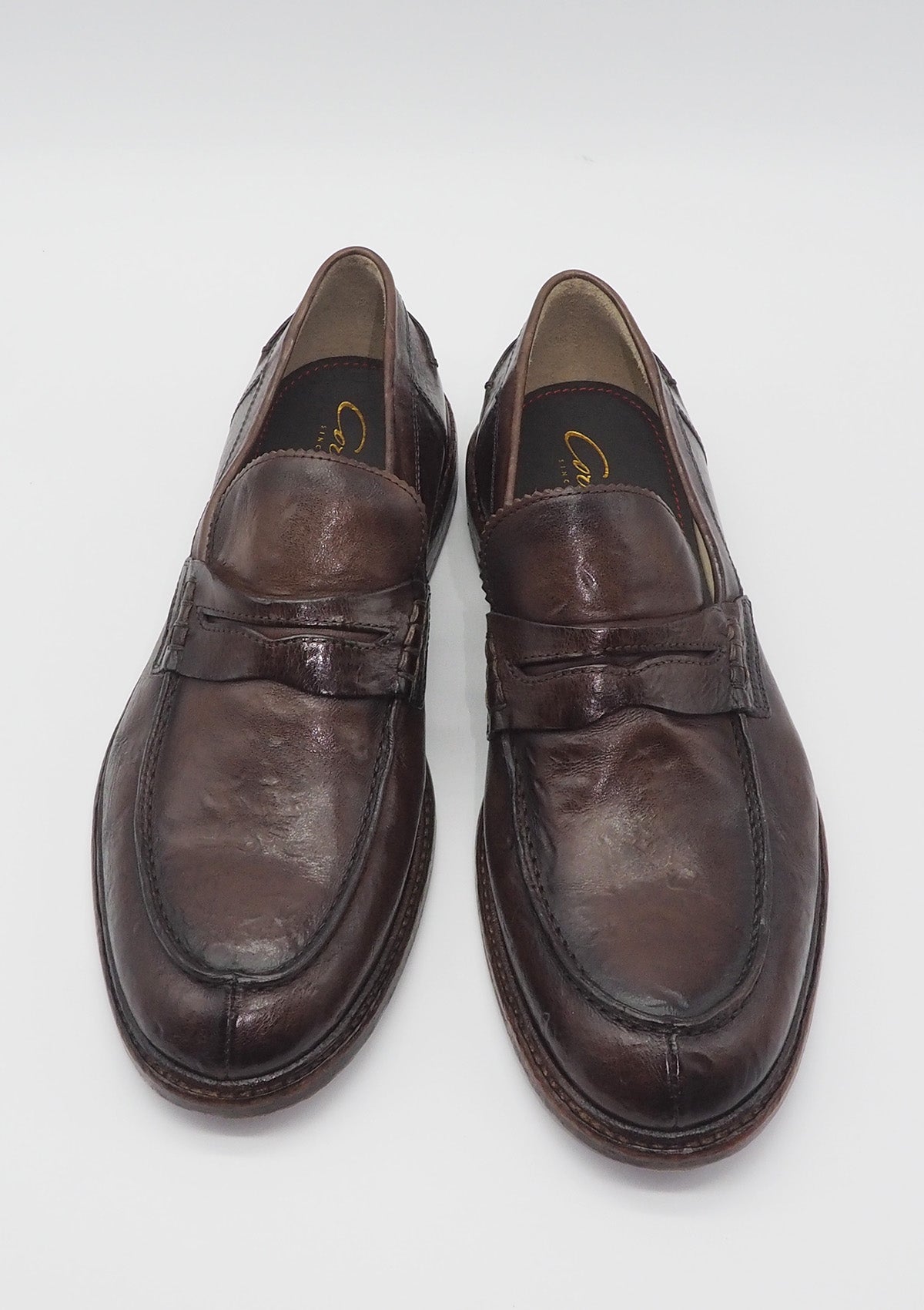 Herren Loafer aus Glattleder in Dunkelbraun Herren Loafers & Slipper Corvari