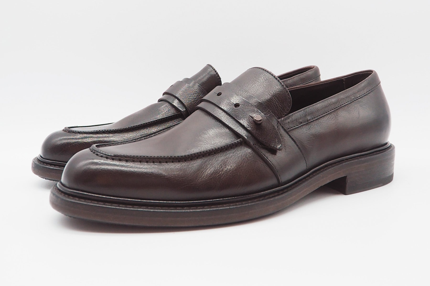 Herren Loafer aus Leder in Dunkelbraun Herren Loafers & Slippers Pantanetti