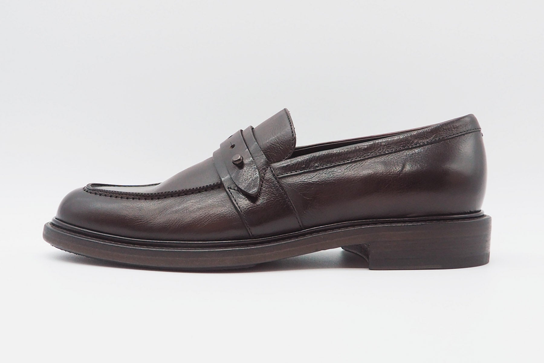 Herren Loafer aus Leder in Dunkelbraun Herren Loafers & Slippers Pantanetti