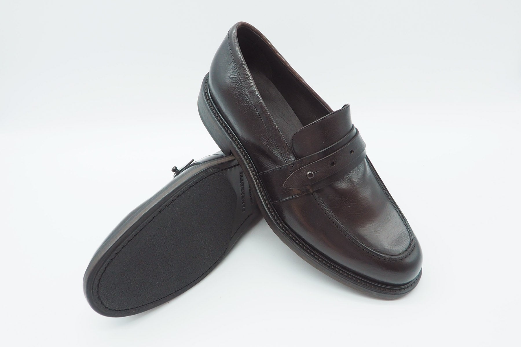 Herren Loafer aus Leder in Dunkelbraun Herren Loafers & Slippers Pantanetti