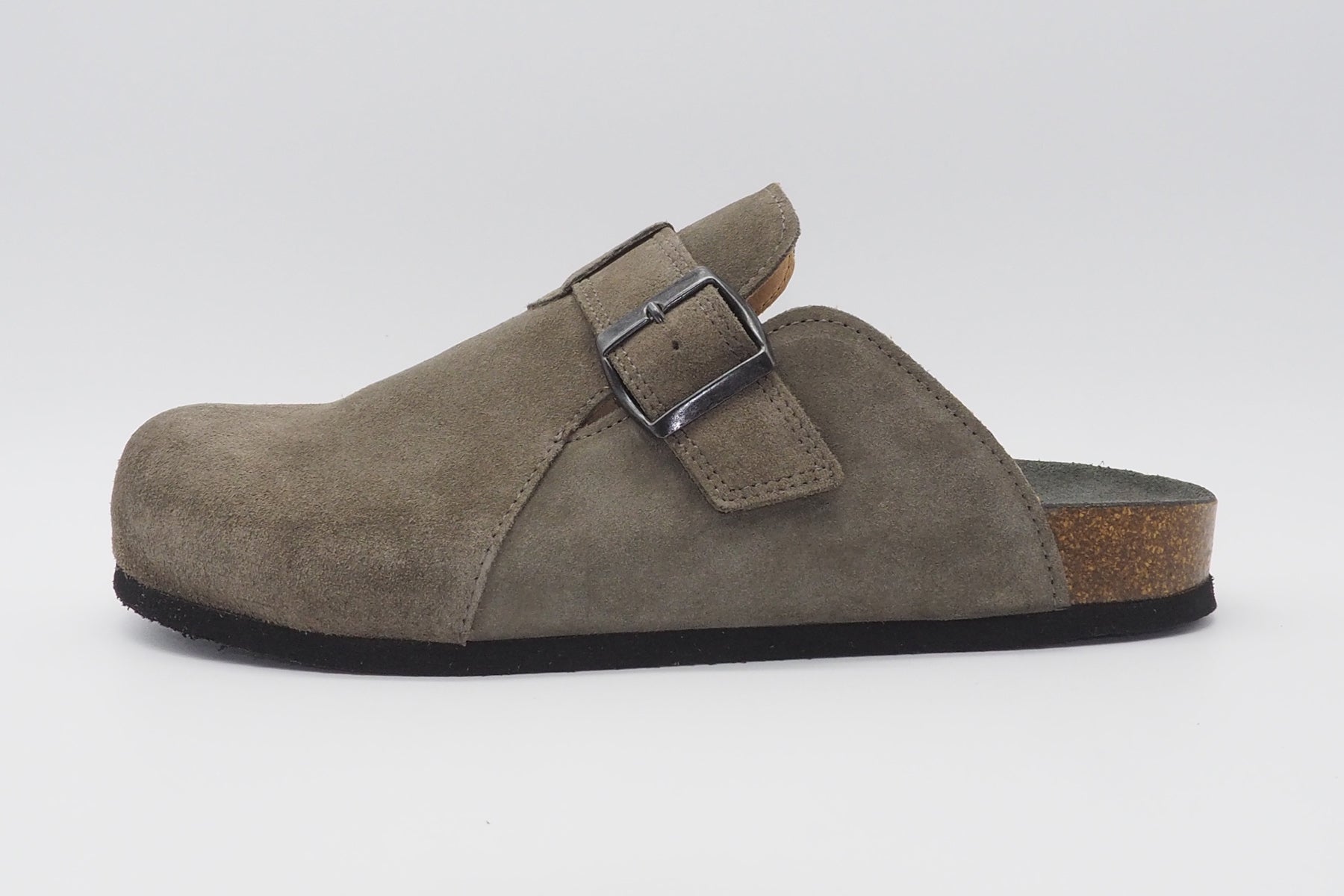 Herren Pantoffel - Clogs aus Veloursleder in Graphit Herren Sommer Schuhe Think