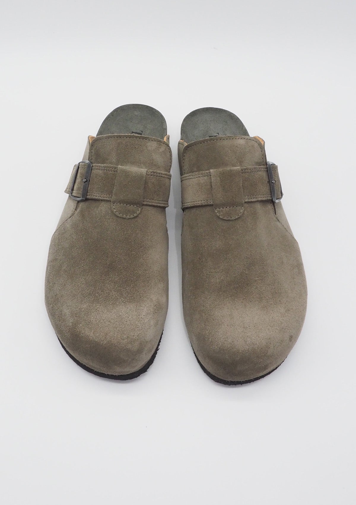 Herren Pantoffel - Clogs aus Veloursleder in Graphit Herren Sommer Schuhe Think