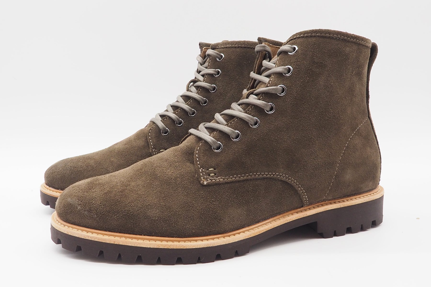 Herren Schnürboot aus Veloursleder in Tope - Saloon Herren Stiefeletten Blackstone