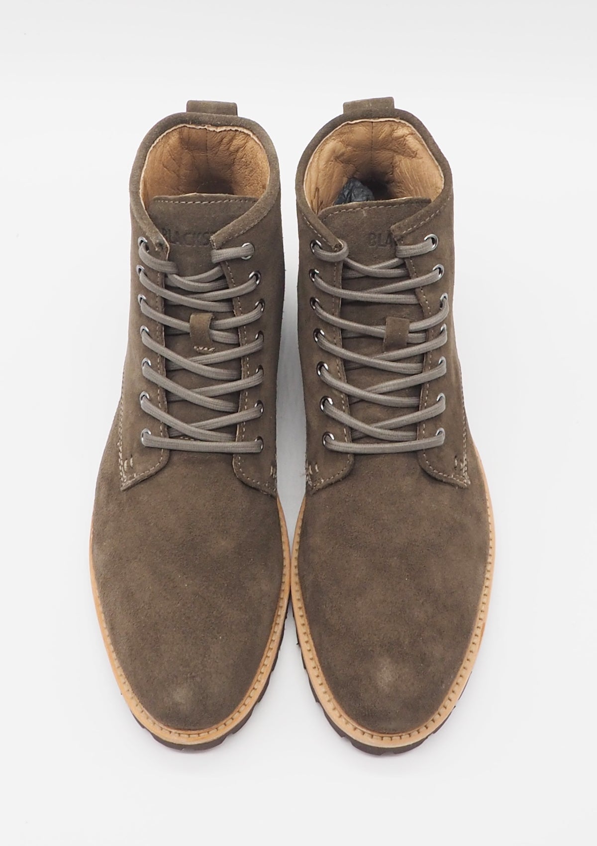 Herren Schnürboot aus Veloursleder in Tope - Saloon Herren Stiefeletten Blackstone