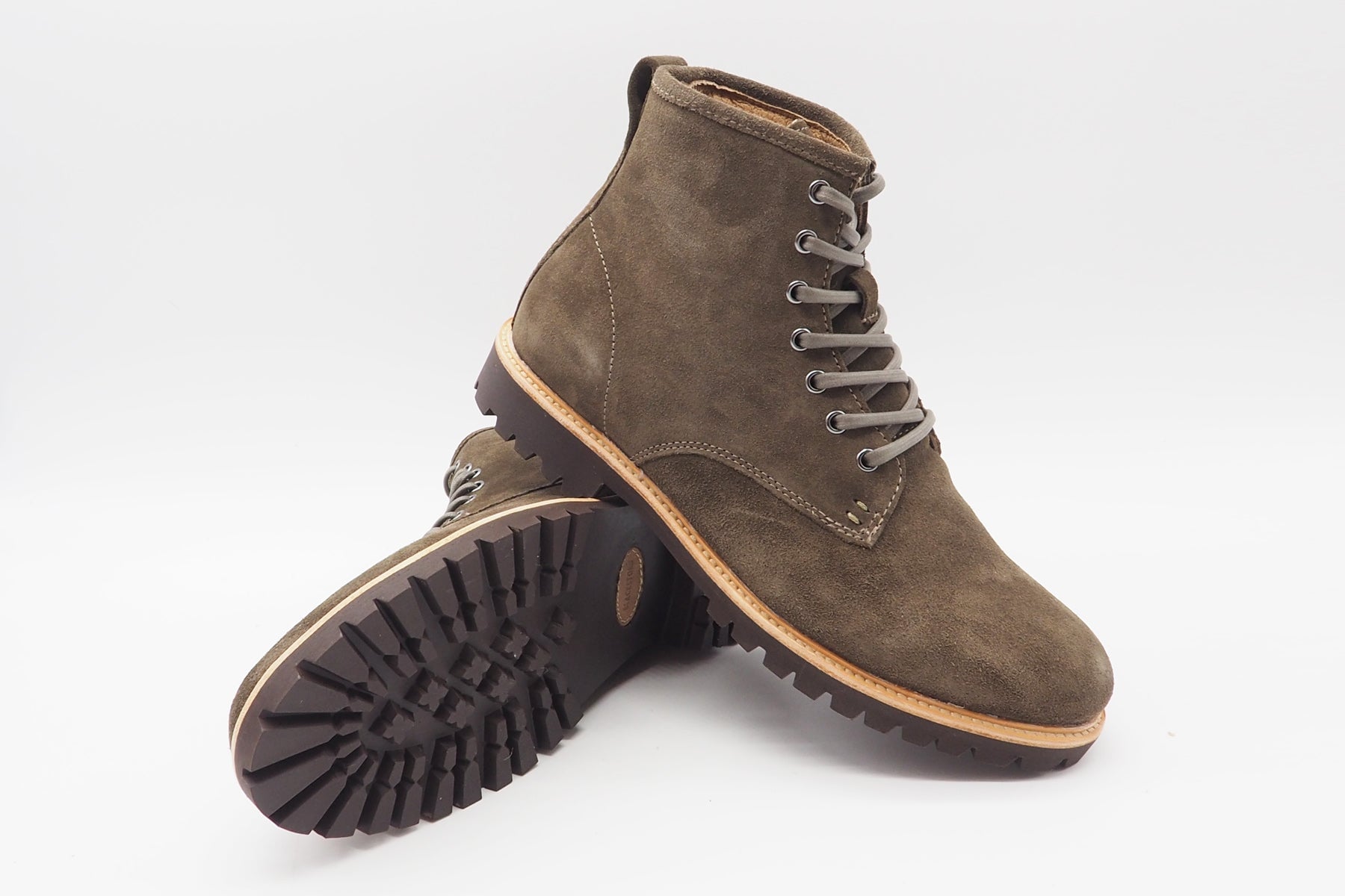 Herren Schnürboot aus Veloursleder in Tope - Saloon Herren Stiefeletten Blackstone