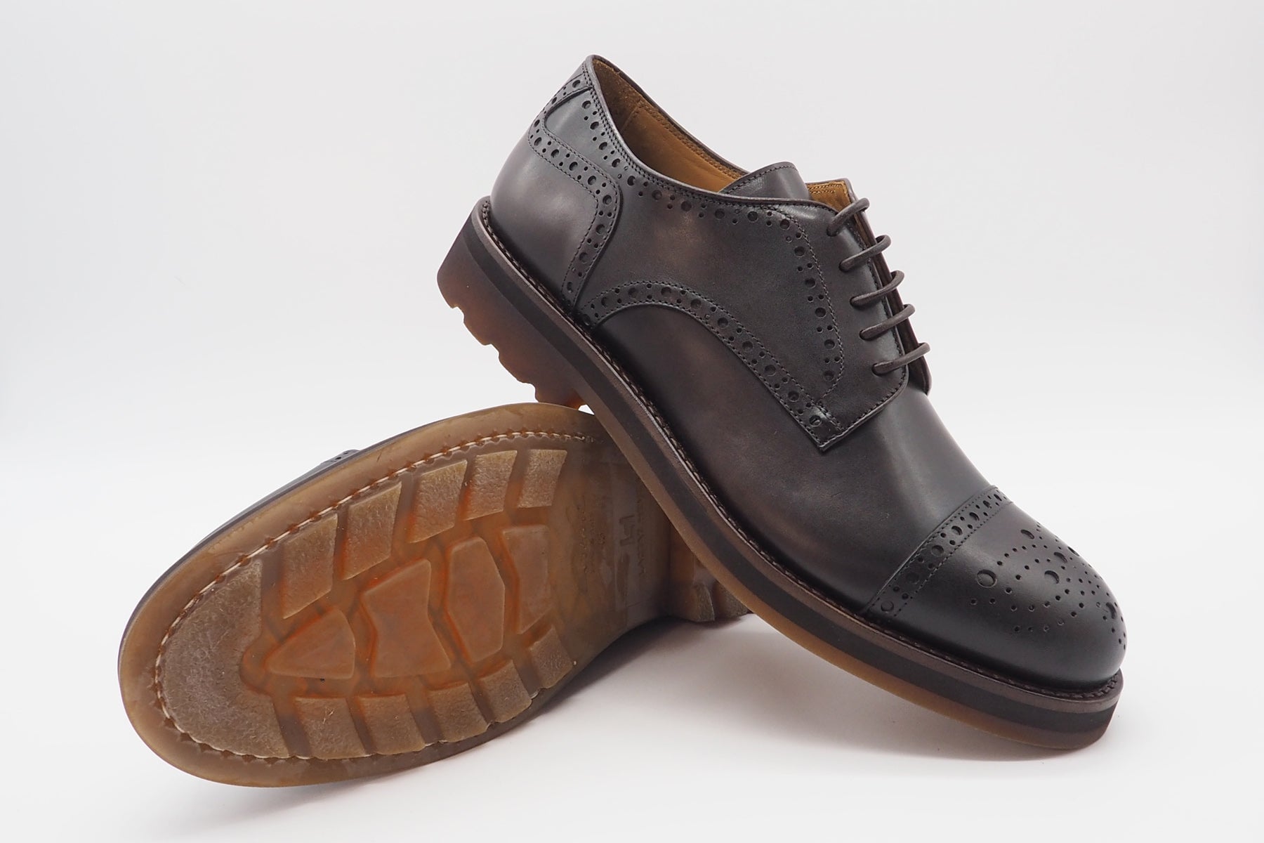Herren Schnürschuh aus Glattleder in Braun Herren Klassik modern Corvari